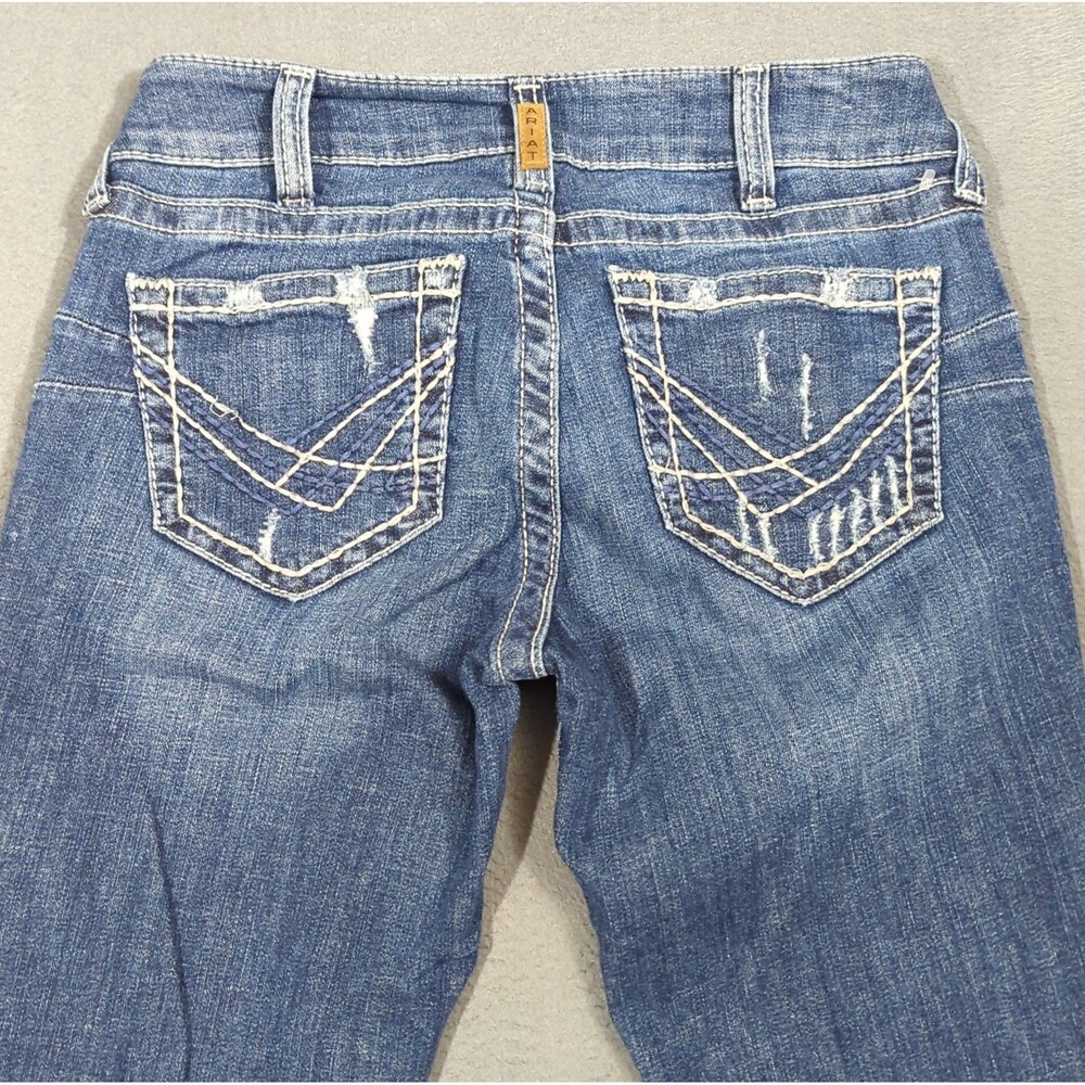 Ariat Jeans Women's 28L Blue R.E.A.L. Mid Rise Raquel Boot Cut Western Cowgirl